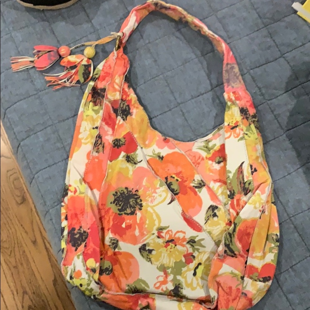 Anthropologie leather tote bag